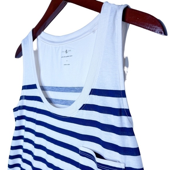 LOU & GREY NEW Striped Softserve Slub Pocket Tank Top Size Small - Picture 4 of 14